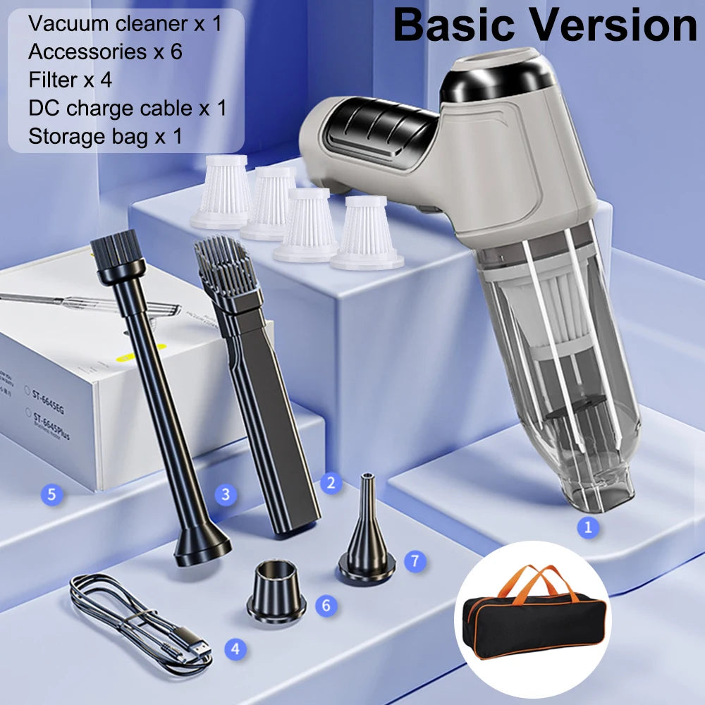 95000PA Wireless Car Vacuum Cleaner | High-Power Handheld Mini Blower