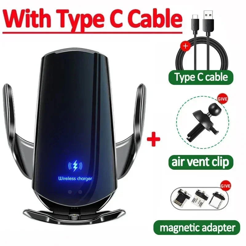100W Magnetic Wireless Car Charger & Phone Mount β Fast Charging Holder for iPhone 11β15 Pro, Samsung, Xiaomi & More