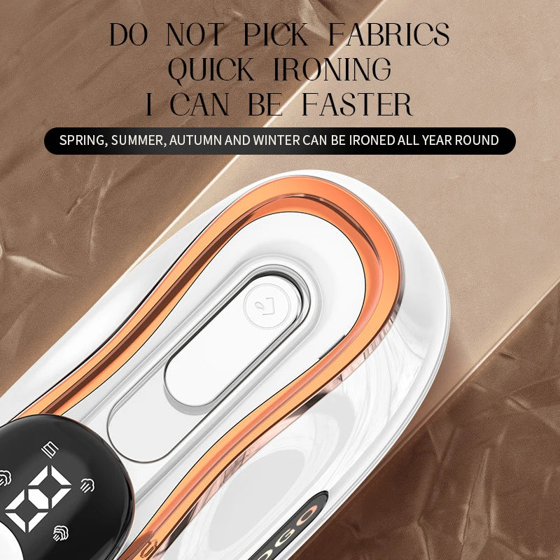 KBXSTART 1200W Handheld Foldable Garment Steamer β Portable 4-Speed Steam Iron with Touch Control & Rotating Handle (110V-220V)
