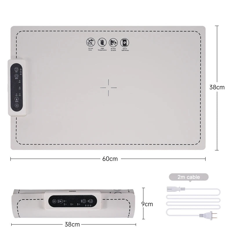Portable Electric Food Warming Mat β Fast Heat in 10s | Adjustable Temperature Tray for Home, Parties & Buffets