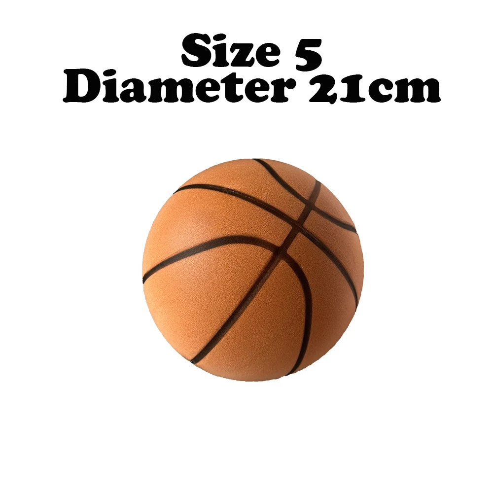 Silent Basketball β Size 7 (29.5") / Size 5 β Airless Foam Ball for Quiet Indoor Dribbling & Training with Grooved Design