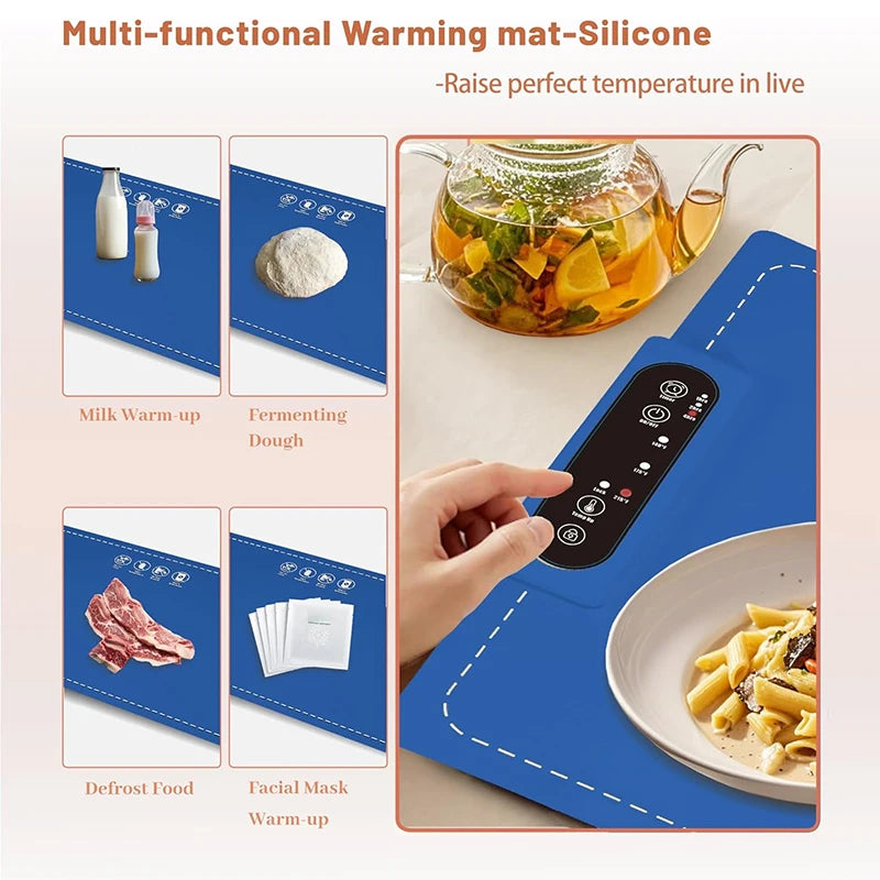 Portable Electric Food Warming Mat β Fast Heat in 10s | Adjustable Temperature Tray for Home, Parties & Buffets