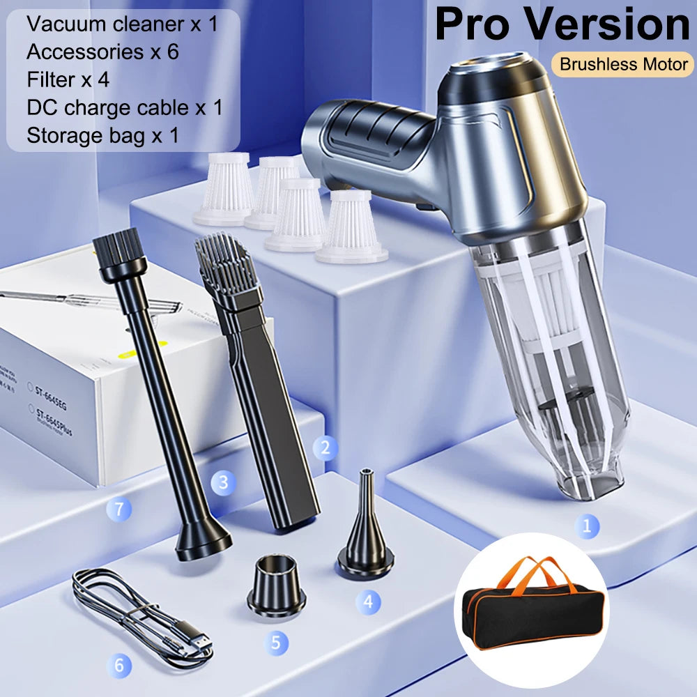 95000PA Wireless Car Vacuum Cleaner | High-Power Handheld Mini Blower