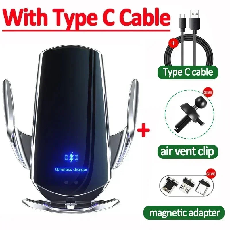 100W Magnetic Wireless Car Charger & Phone Mount β Fast Charging Holder for iPhone 11β15 Pro, Samsung, Xiaomi & More