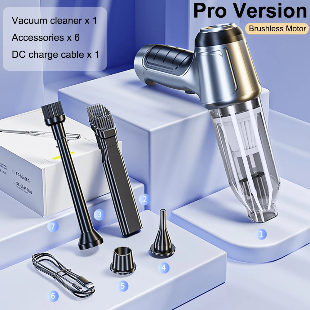 95000PA Wireless Car Vacuum Cleaner | High-Power Handheld Mini Blower