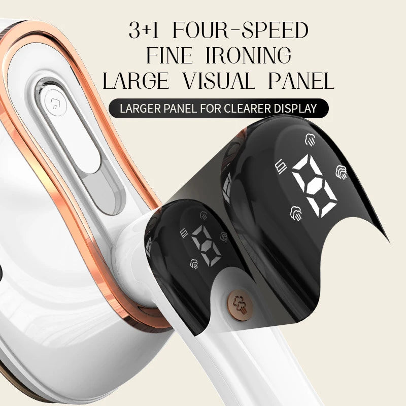 KBXSTART 1200W Handheld Foldable Garment Steamer β Portable 4-Speed Steam Iron with Touch Control & Rotating Handle (110V-220V)