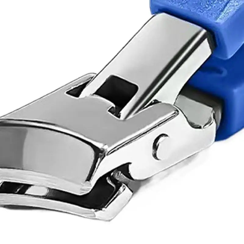 Slanted Nail Clippers with Wide Jaw – Anti-Splash Long Handle Clippers for Thick Toenails & Fingernails (Unisex, Stainless Steel)