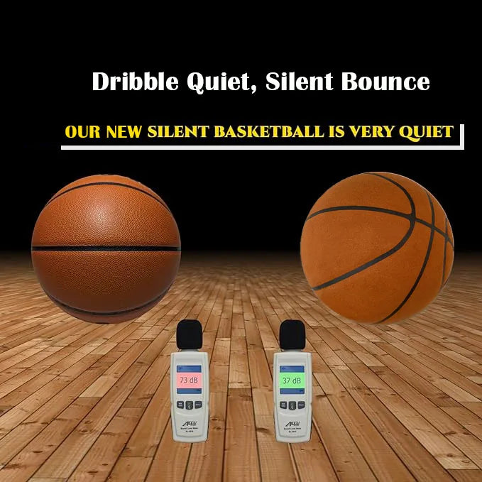Silent Basketball β Size 7 (29.5") / Size 5 β Airless Foam Ball for Quiet Indoor Dribbling & Training with Grooved Design