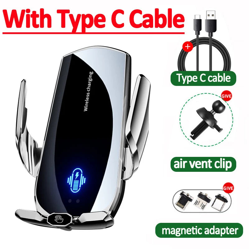 100W Magnetic Wireless Car Charger & Phone Mount β Fast Charging Holder for iPhone 11β15 Pro, Samsung, Xiaomi & More