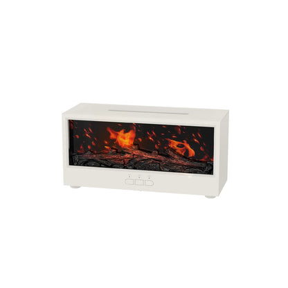 Fireplace Air Humidifier & Aroma Diffuser – Waterless Auto-Off, LED Light, Remote Control | Perfect Creative Gift for Home