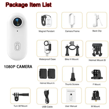 JETO Pocket 4K Mini Camera – Magnetic Wearable Action Cam with Waterproof Case, WiFi | Ideal for Cycling, Vlogging & Home Use
