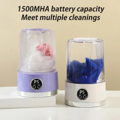 Portable Cordless Mini Washing Machine – USB Rechargeable Laundry Bucket for Underwear, Socks & Baby Clothes | Ideal for Home & Travel