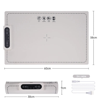 Portable Electric Food Warming Mat – Fast Heat in 10s | Adjustable Temperature Tray for Home, Parties & Buffets