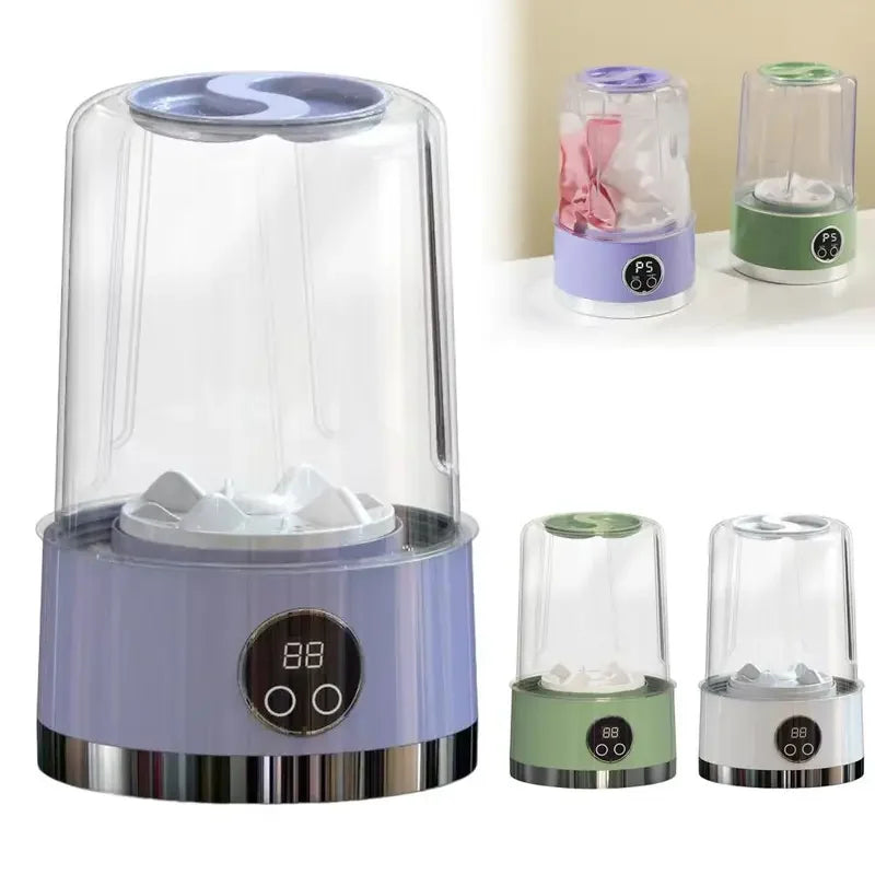 Portable Cordless Mini Washing Machine – USB Rechargeable Laundry Bucket for Underwear, Socks & Baby Clothes | Ideal for Home & Travel
