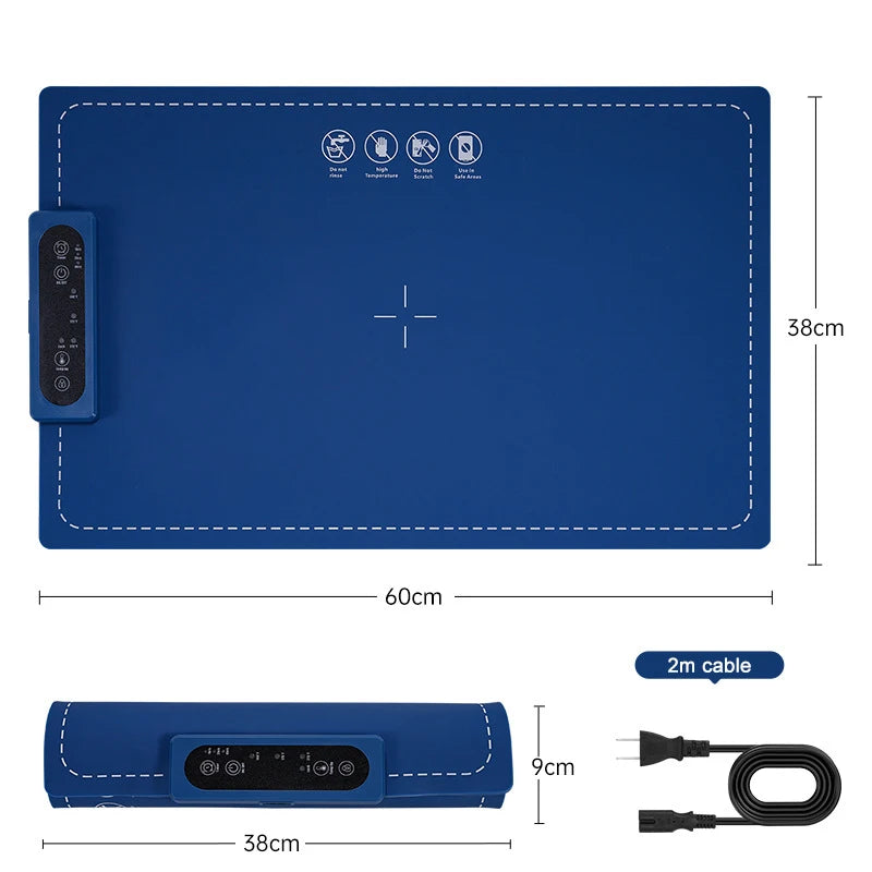 Portable Electric Food Warming Mat – Fast Heat in 10s | Adjustable Temperature Tray for Home, Parties & Buffets