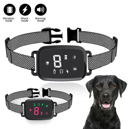 Smart Anti-Barking Dog Collar, HD Display, IP67 Waterproof