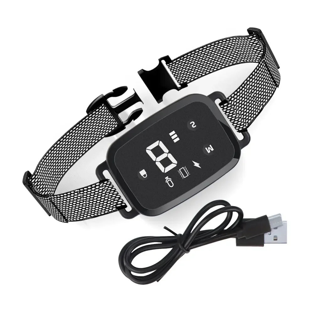 Smart Anti-Barking Dog Collar, HD Display, IP67 Waterproof