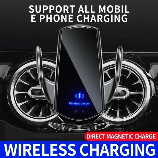 100W Magnetic Wireless Car Charger & Phone Mount – Fast Charging Holder for iPhone 11–15 Pro, Samsung, Xiaomi & More