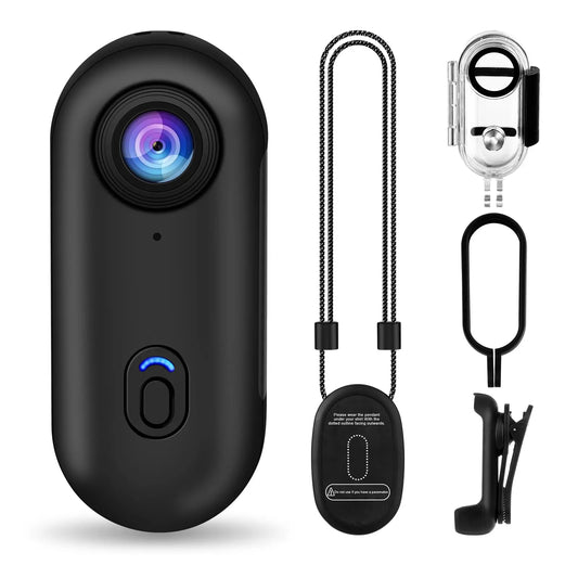 JETO Pocket 4K Mini Camera – Magnetic Wearable Action Cam with Waterproof Case, WiFi | Ideal for Cycling, Vlogging & Home Use