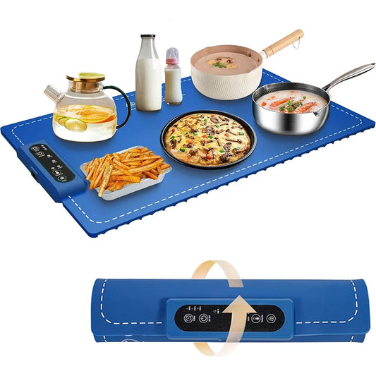 Portable Electric Food Warming Mat – Fast Heat in 10s | Adjustable Temperature Tray for Home, Parties & Buffets