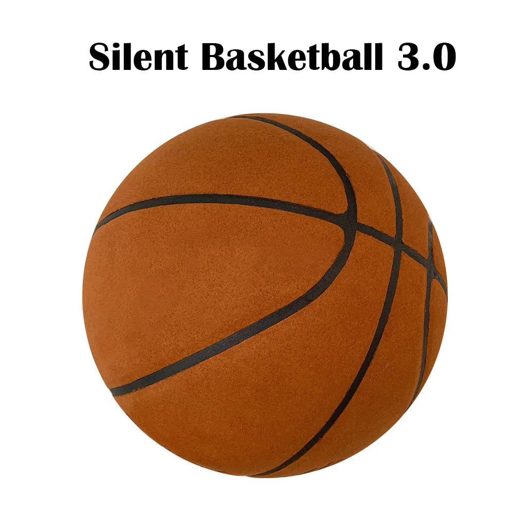 Silent Basketball – Size 7 (29.5") / Size 5 – Airless Foam Ball for Quiet Indoor Dribbling & Training with Grooved Design