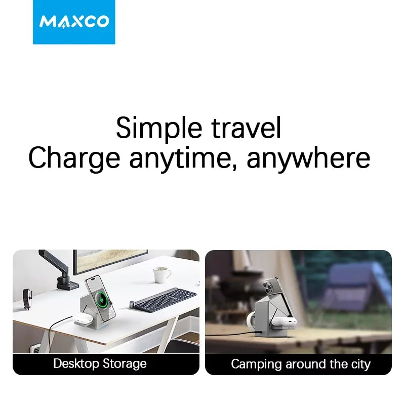 Qi2 3-in-1 Magnetic Wireless Charger | Auto-Rotating Magic Cube Dock