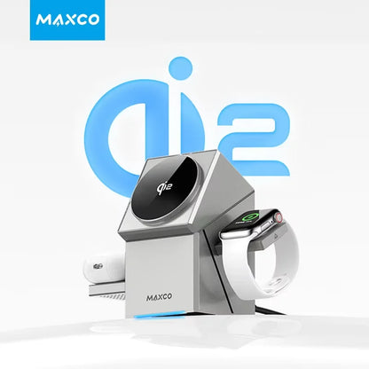Qi2 3-in-1 Magnetic Wireless Charger | Auto-Rotating Magic Cube Dock